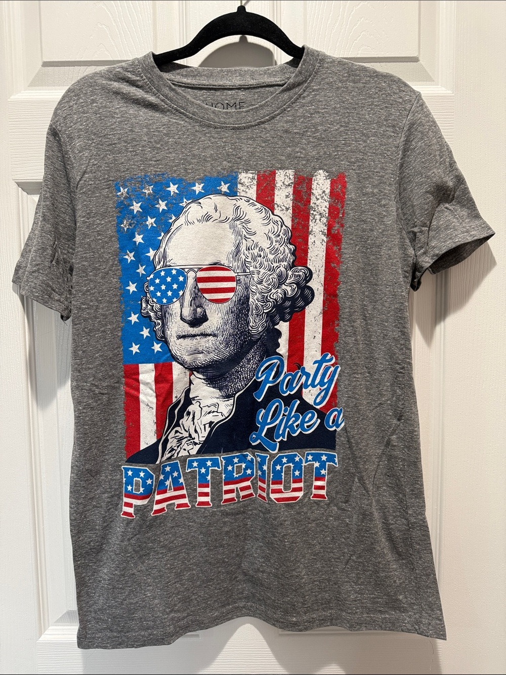 Grey "Home of the Brave" Short Sleeve Tee